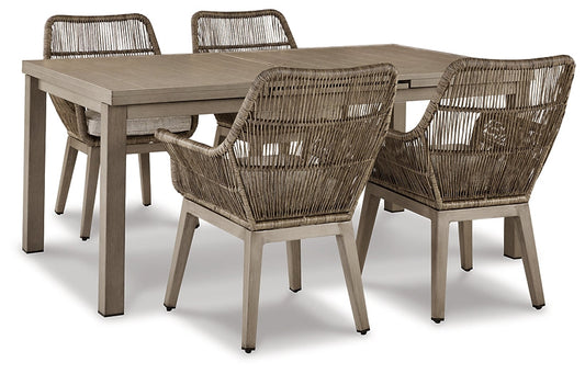 Beach Front Outdoor Dining Table and 4 Chairs Signature Design by Ashley®
