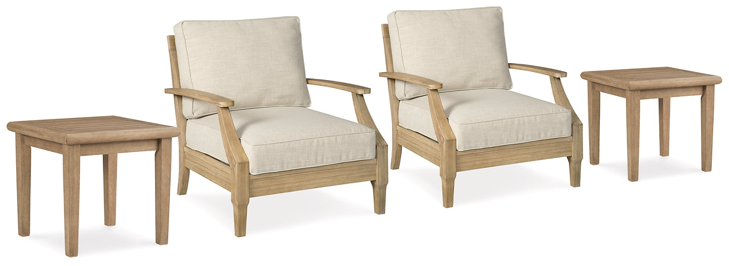 Clare View 2 Outdoor Lounge Chairs with 2 End Tables Signature Design by Ashley®