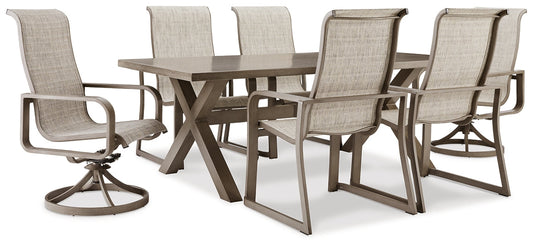 Beach Front Outdoor Dining Table and 6 Chairs Signature Design by Ashley®
