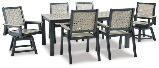 Mount Valley Outdoor Dining Table and 6 Chairs Signature Design by Ashley®