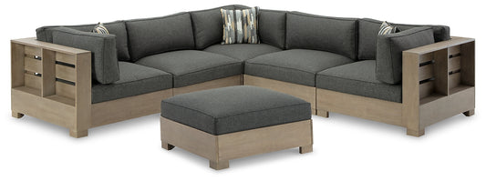 Citrine Park 5-Piece Outdoor Sectional with Ottoman Signature Design by Ashley®