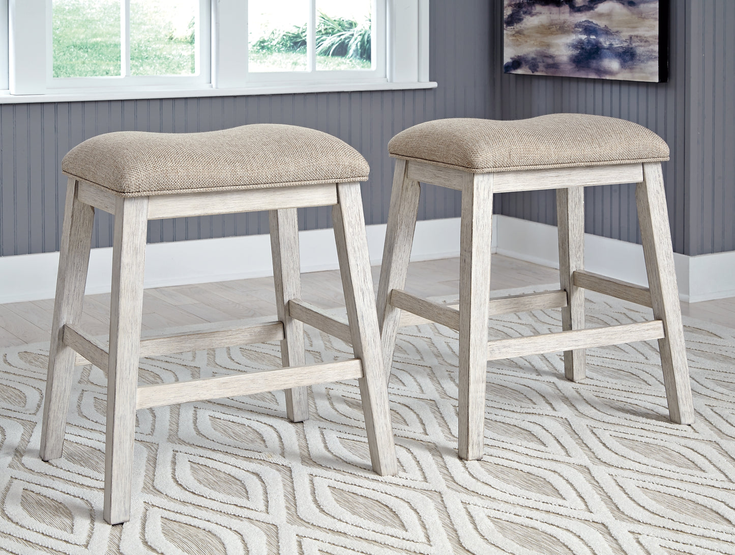 Skempton Upholstered Stool (2/CN) Signature Design by Ashley®