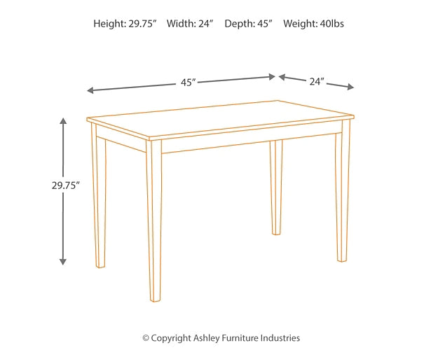 Kimonte Dining Table and 4 Chairs Signature Design by Ashley®