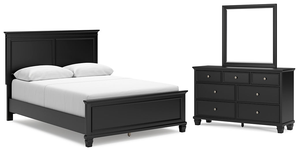 Lanolee Queen Panel Bed with Mirrored Dresser Signature Design by Ashley®