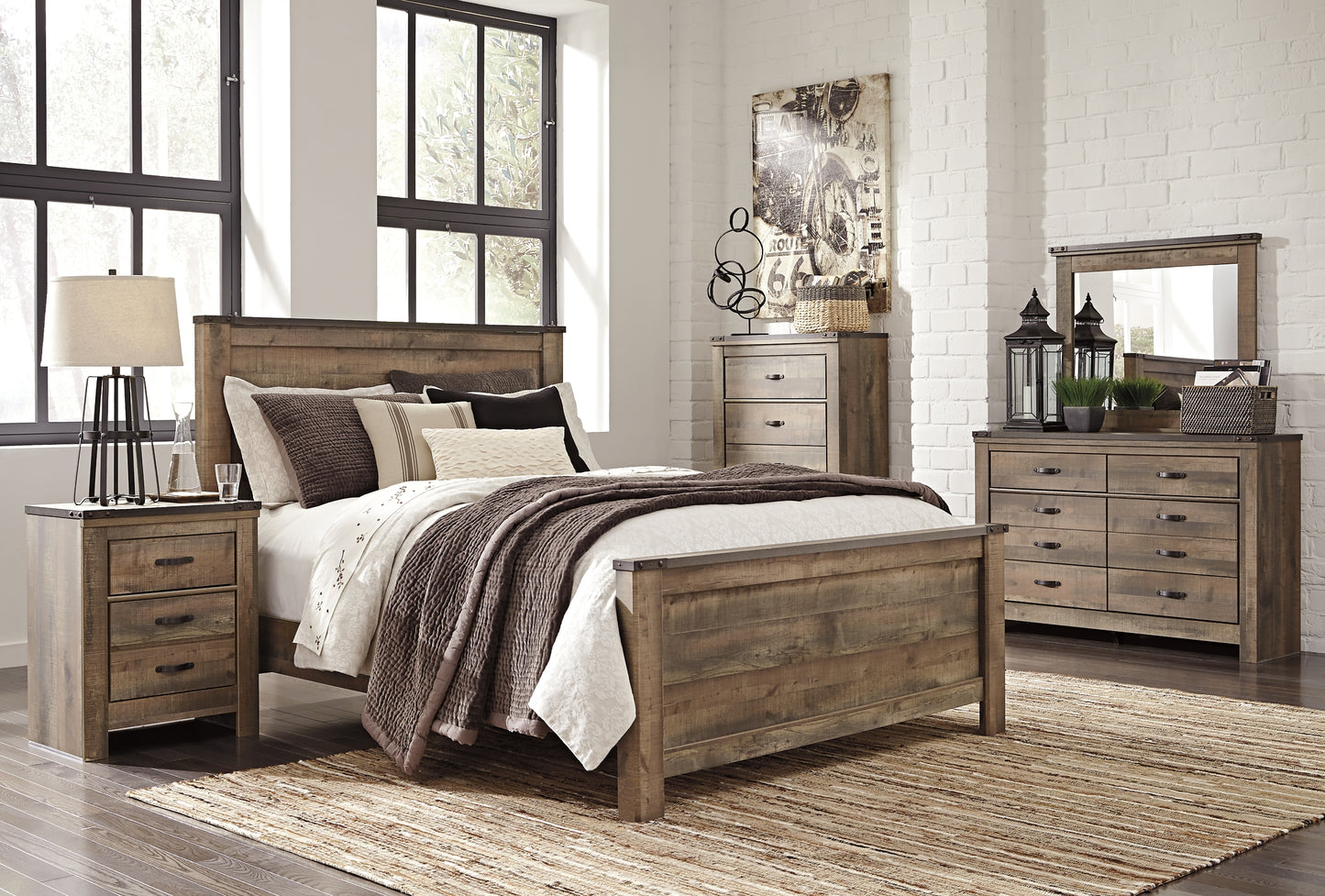 Trinell King Panel Bed with Dresser, Chest and 2 Nightstands Signature Design by Ashley®