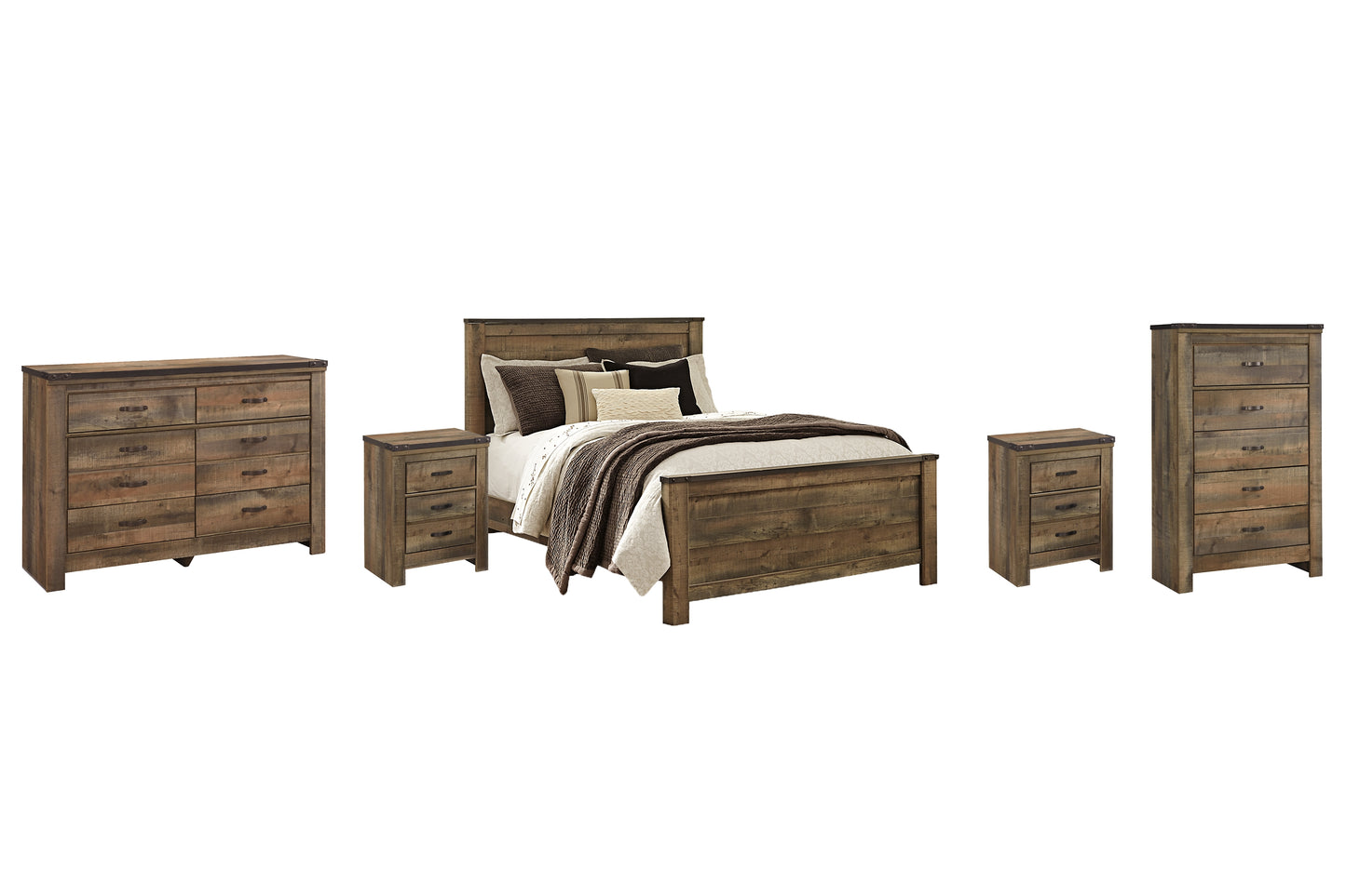 Trinell Queen Panel Bed with Dresser, Chest and 2 Nightstands Signature Design by Ashley®