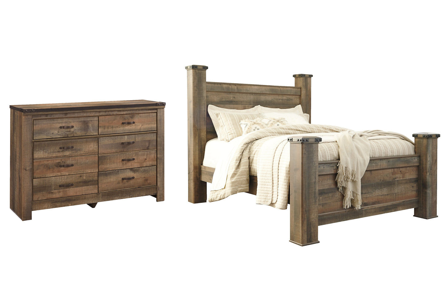 Trinell Queen Poster Bed with Dresser Signature Design by Ashley®