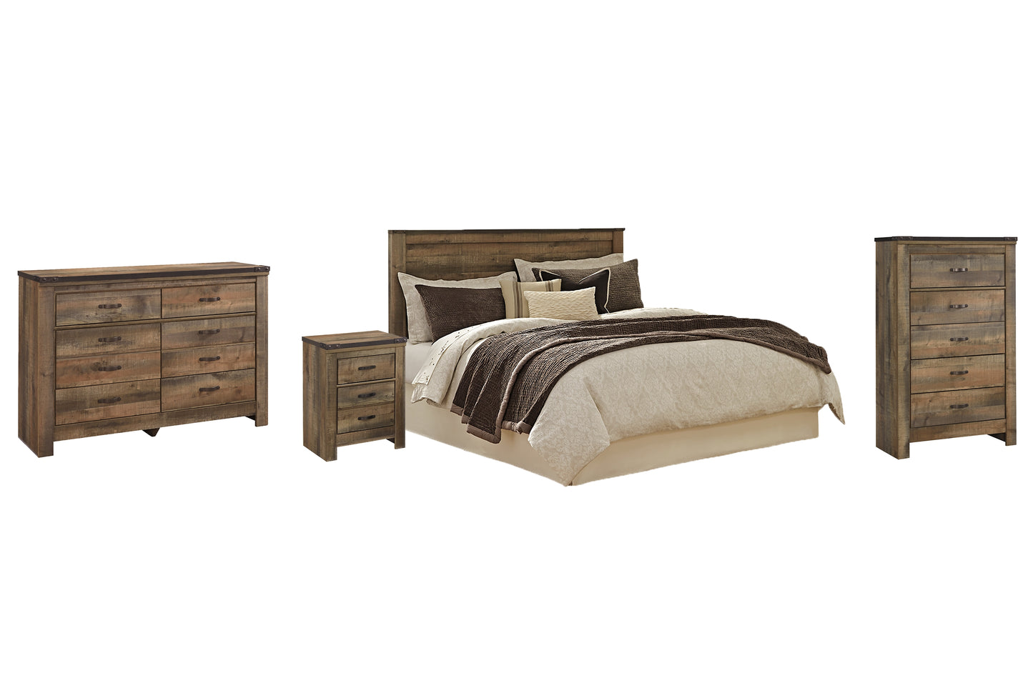 Trinell Queen Panel Headboard with Dresser, Chest and Nightstand Signature Design by Ashley®