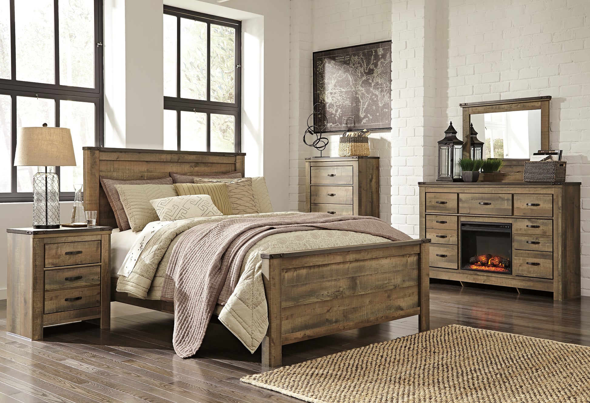 Trinell Queen Panel Bed with Dresser, Chest and Nightstand Signature Design by Ashley®