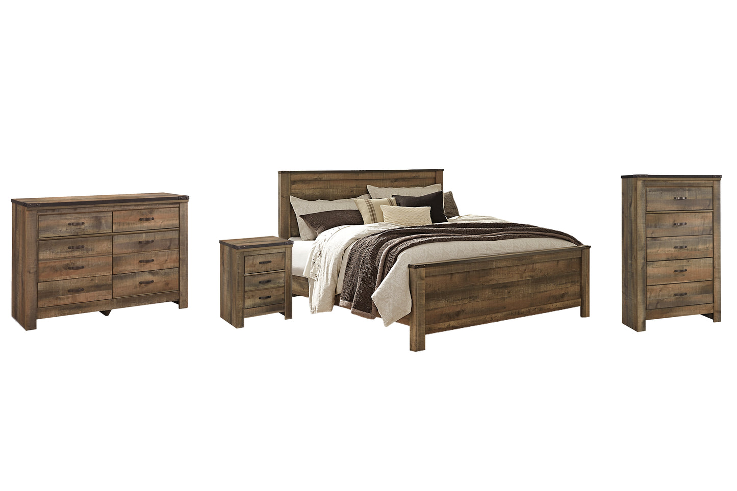 Trinell King Panel Bed with Dresser, Chest and Nightstand Signature Design by Ashley®