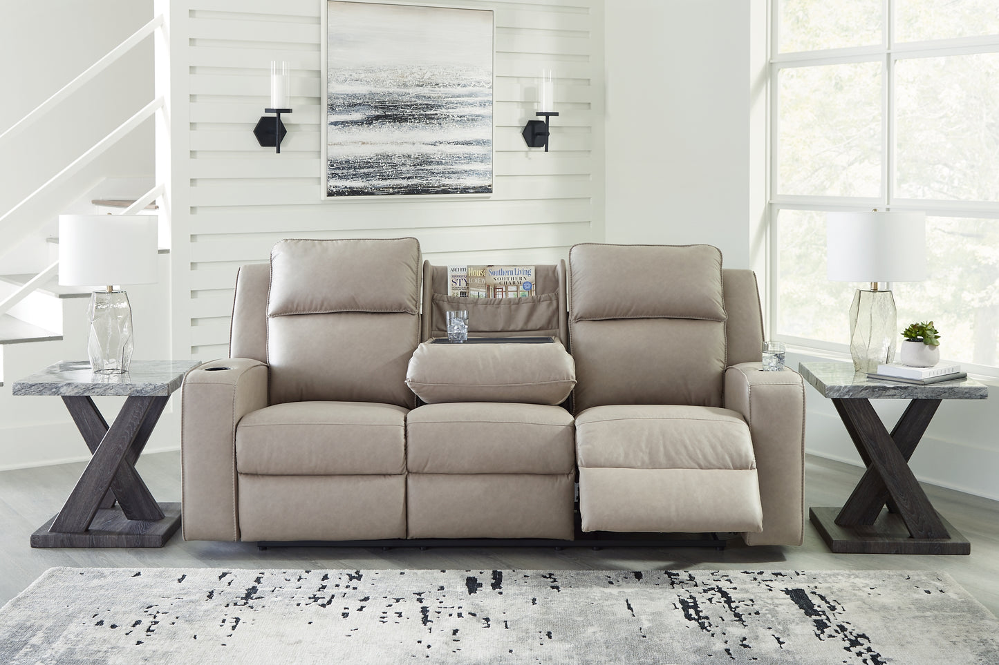 Lavenhorne REC Sofa w/Drop Down Table Signature Design by Ashley®