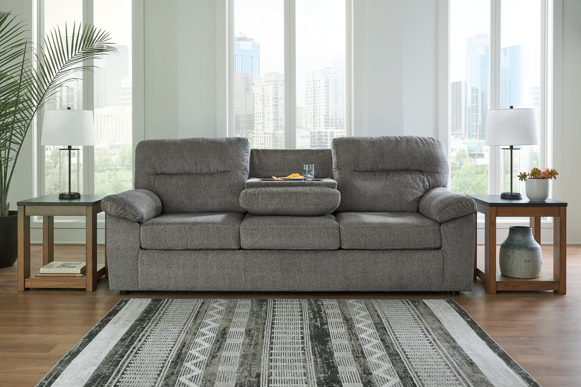 Bindura Sofa with Drop Down Table Signature Design by Ashley®