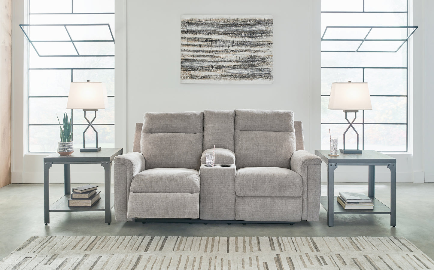 Barnsana DBL REC PWR Loveseat w/Console Signature Design by Ashley®