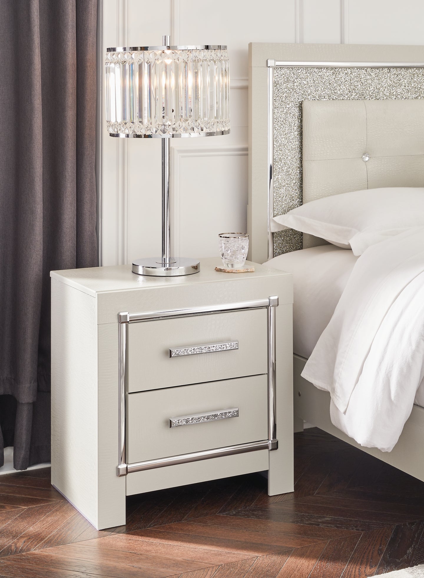 Zyniden Two Drawer Night Stand Signature Design by Ashley®