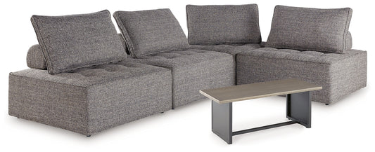 Bree Zee 4-Piece Outdoor Sectional with End Table Signature Design by Ashley®