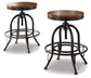 Valebeck Swivel Barstool (2/CN) Signature Design by Ashley®