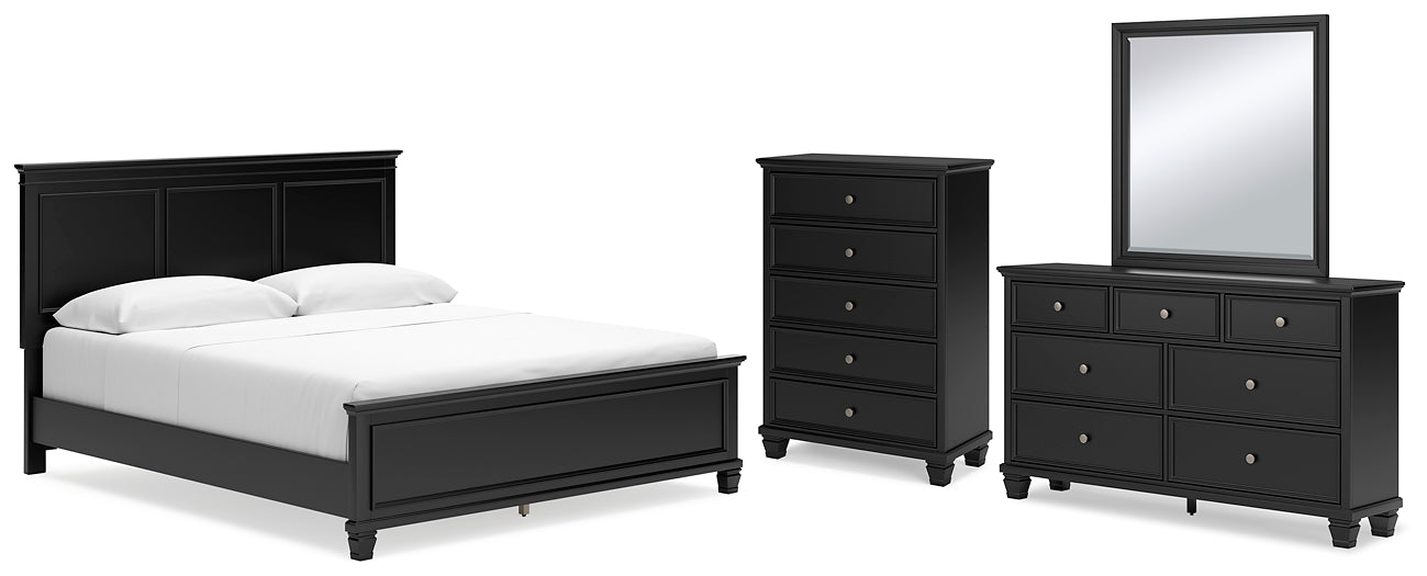 Lanolee California King Panel Bed with Mirrored Dresser and Chest Signature Design by Ashley®