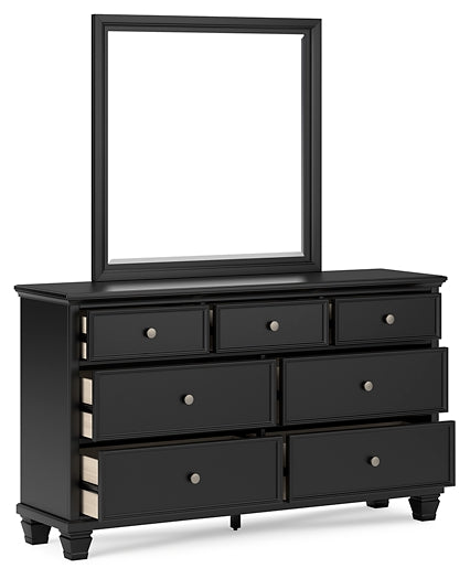 Lanolee California King Panel Bed with Mirrored Dresser and Chest Signature Design by Ashley®