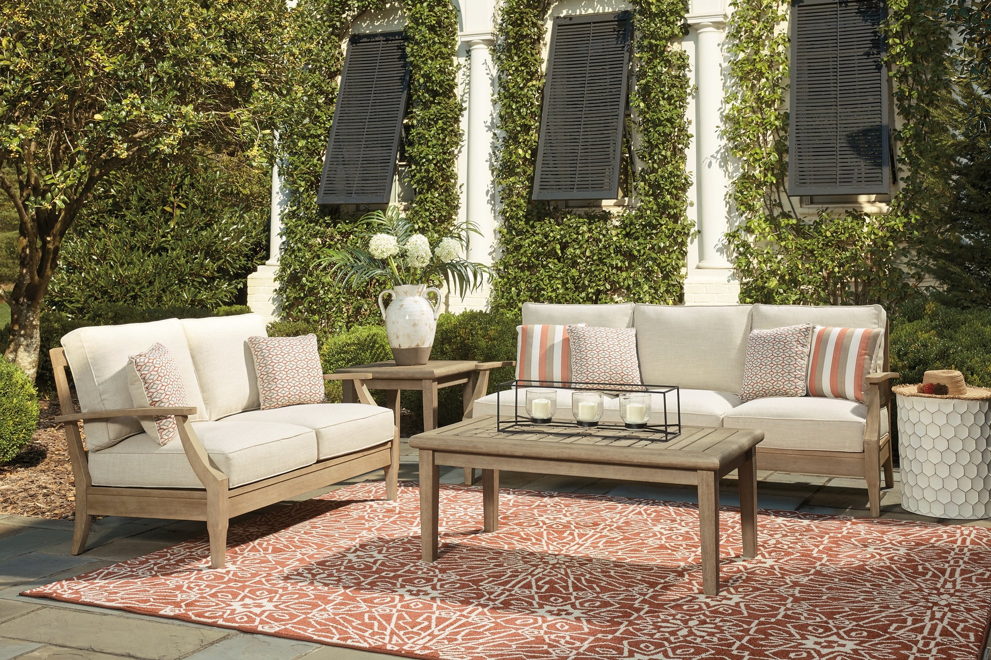 Clare View Outdoor Sofa and Loveseat Signature Design by Ashley®