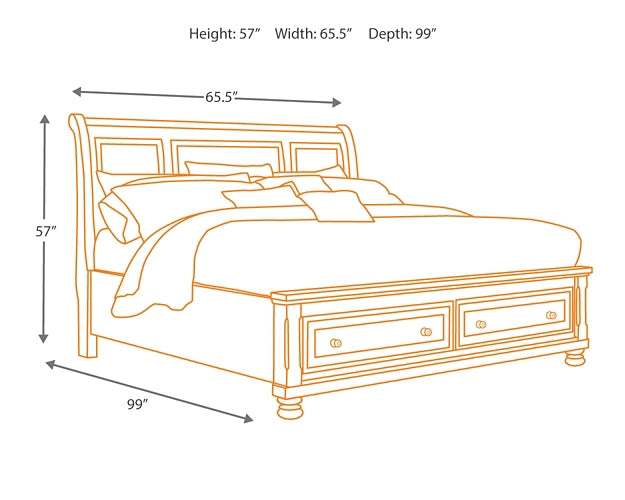 Robbinsdale  Sleigh Bed With Storage Signature Design by Ashley®