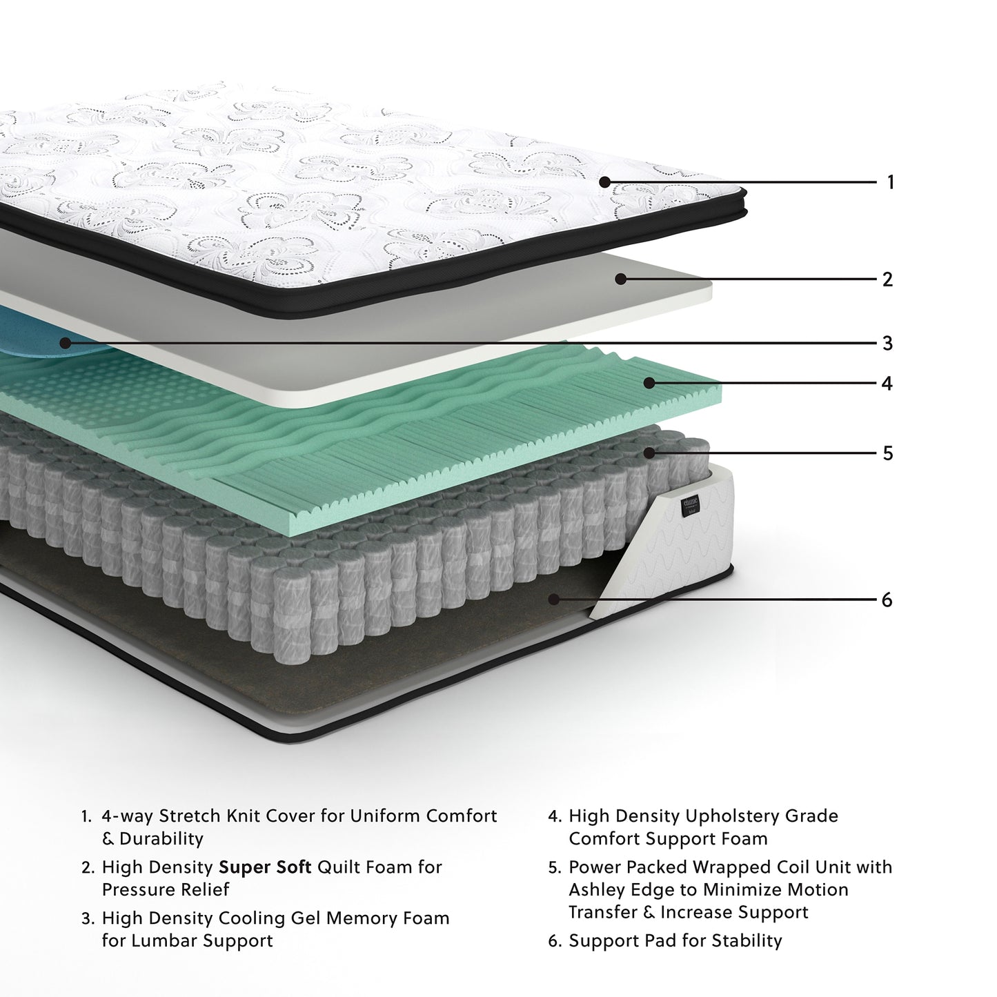 Chime 12 Inch Hybrid  Mattress Sierra Sleep® by Ashley