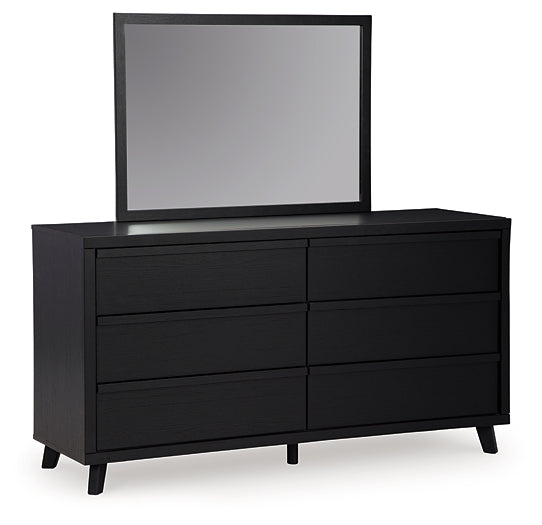 Danziar King Panel Bed with Mirrored Dresser and Nightstand Signature Design by Ashley®