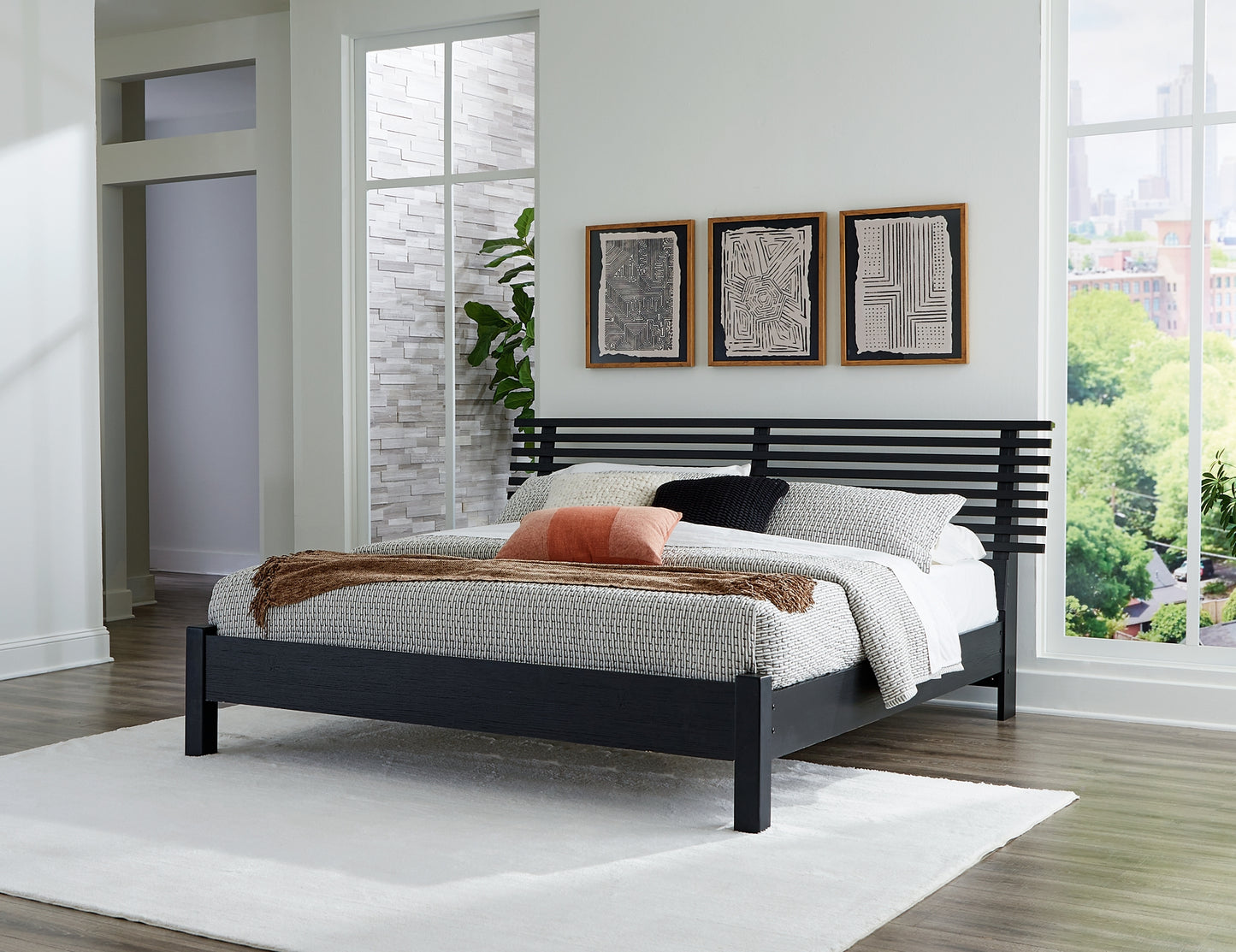 Danziar Queen Panel Bed with Mirrored Dresser and Chest Signature Design by Ashley®