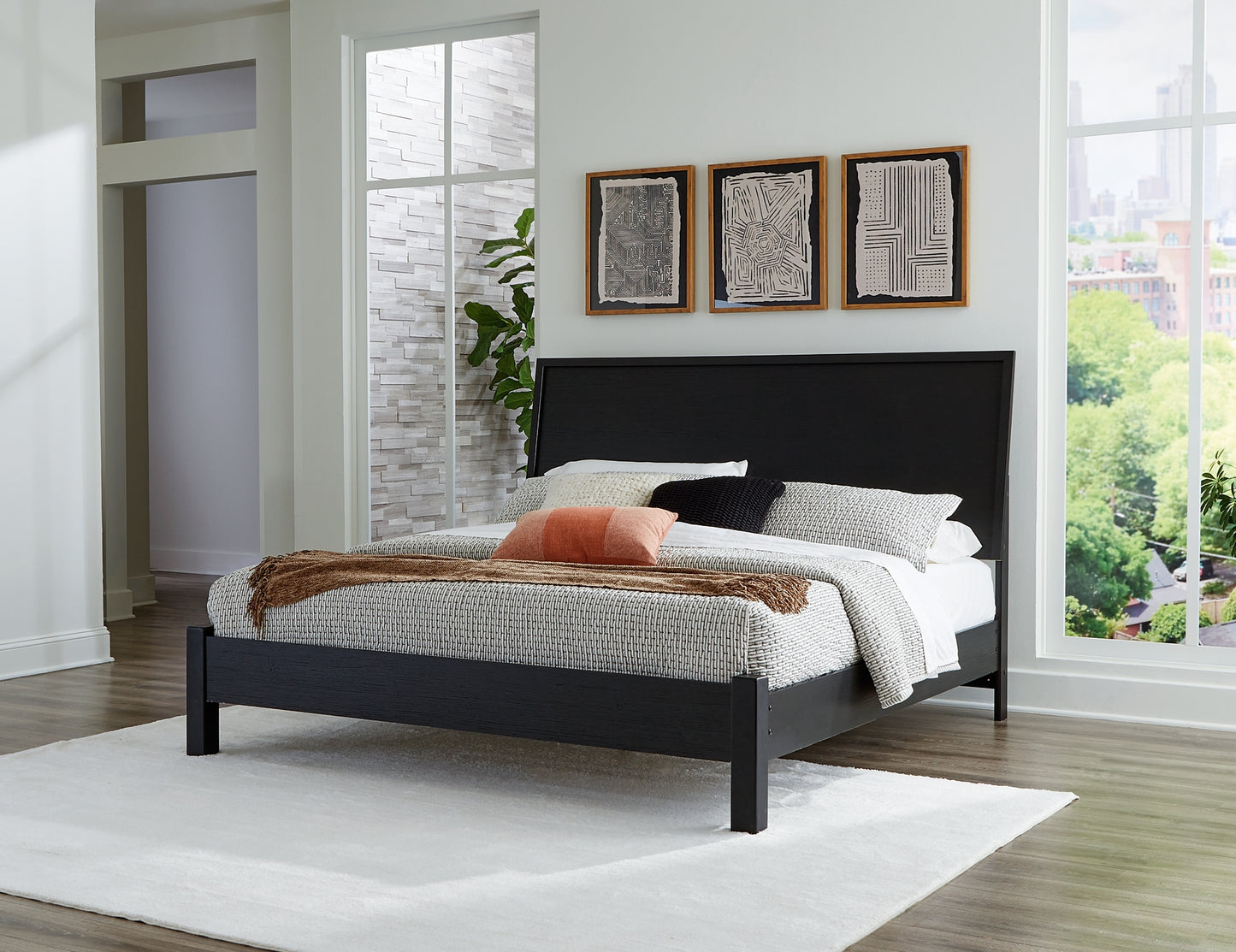 Danziar Queen Panel Bed with Mirrored Dresser Signature Design by Ashley®