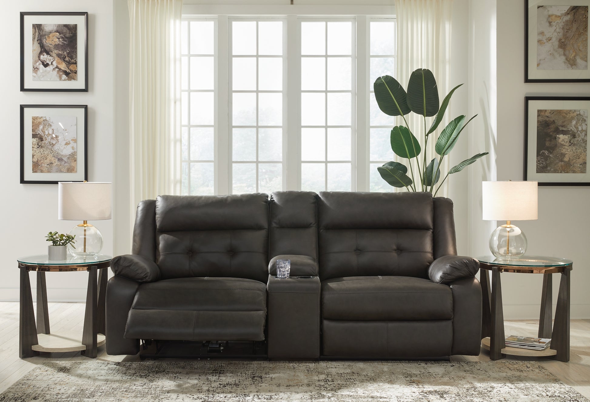 Mackie Pike 3-Piece Power Reclining Sectional Loveseat with Console Signature Design by Ashley®