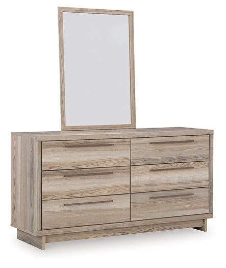 Hasbrick Queen Panel Bed with Mirrored Dresser, Chest and 2 Nightstands Signature Design by Ashley®