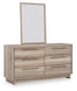 Hasbrick Queen Panel Bed with Mirrored Dresser, Chest and 2 Nightstands Signature Design by Ashley®