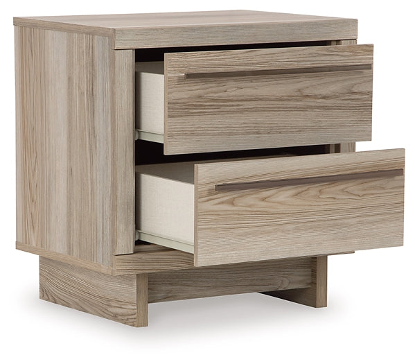 Hasbrick Queen Panel Bed with Mirrored Dresser, Chest and 2 Nightstands Signature Design by Ashley®