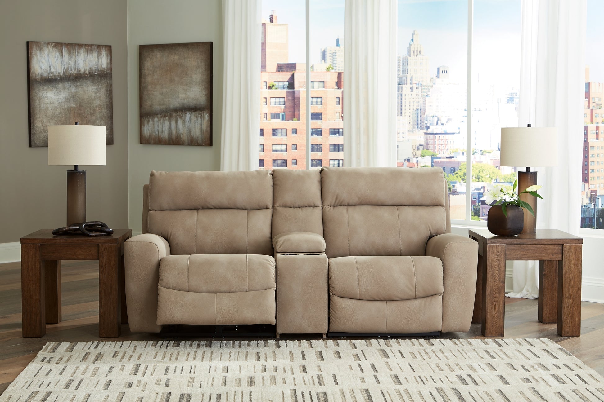 Next-Gen DuraPella 3-Piece Power Reclining Sectional Loveseat with Console Signature Design by Ashley®