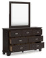 Covetown Twin Panel Bed with Mirrored Dresser and Nightstand Signature Design by Ashley®