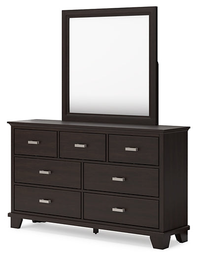 Covetown Twin Panel Bed with Mirrored Dresser and Nightstand Signature Design by Ashley®