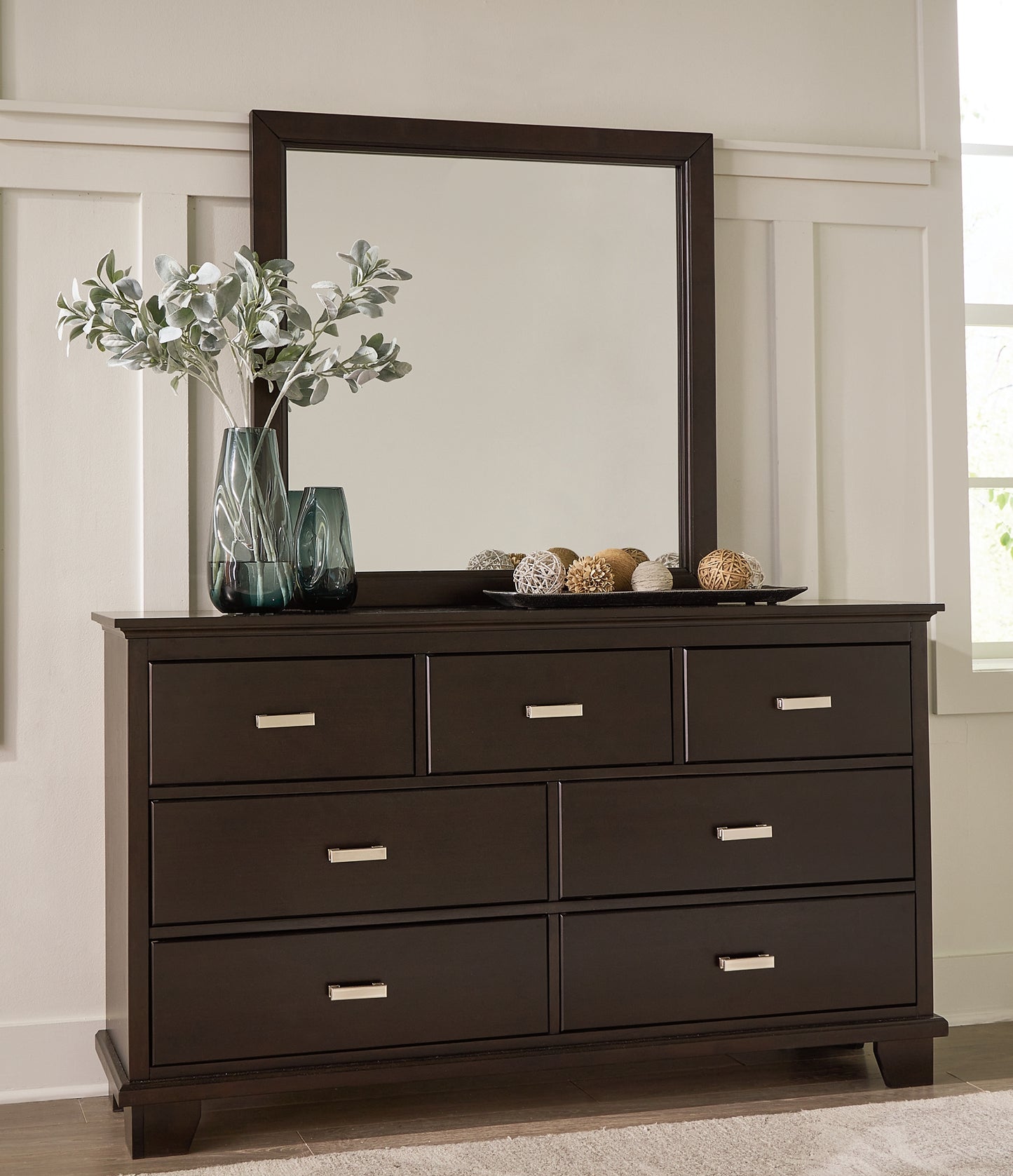 Covetown Twin Panel Bed with Mirrored Dresser and Nightstand Signature Design by Ashley®