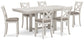 Robbinsdale Counter Height Dining Table and 6 Barstools Signature Design by Ashley®