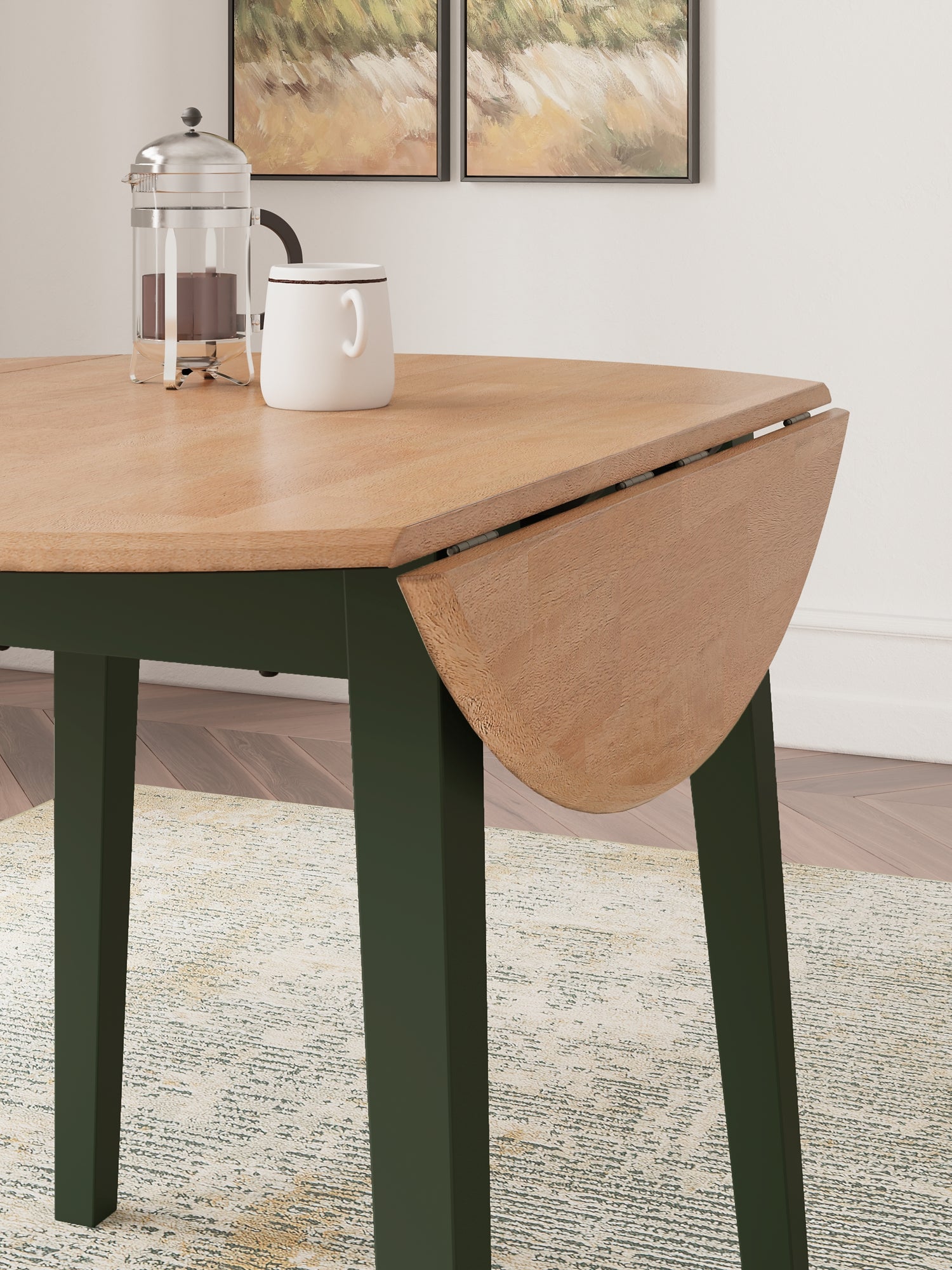 Gesthaven Round DRM Drop Leaf Table Signature Design by Ashley®