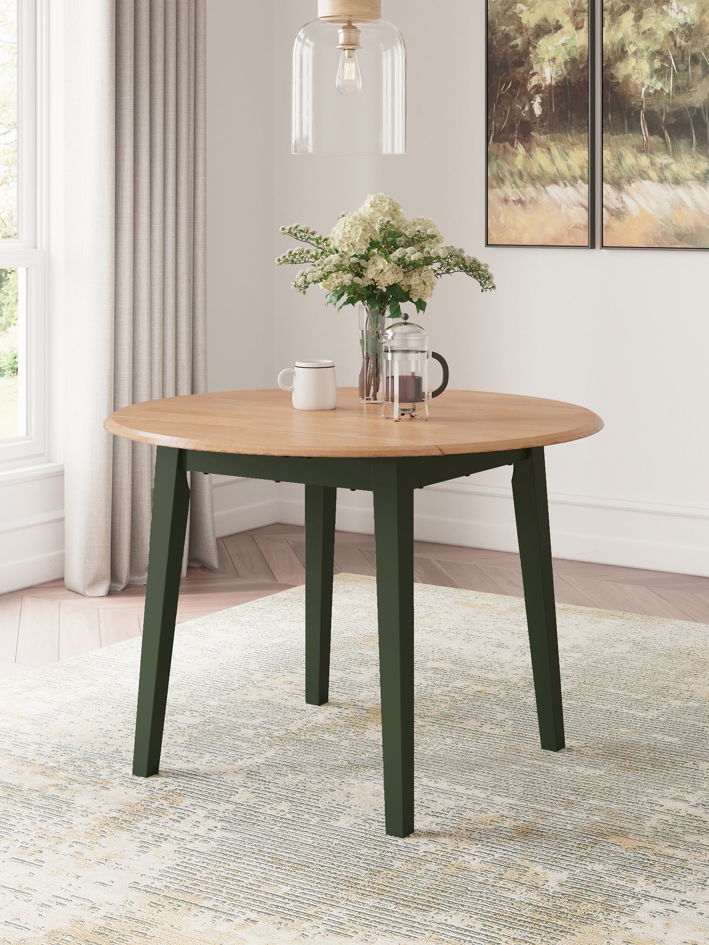 Gesthaven Round DRM Drop Leaf Table Signature Design by Ashley®