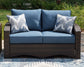 Windglow Outdoor Loveseat and 2 Chairs with Coffee Table Signature Design by Ashley®