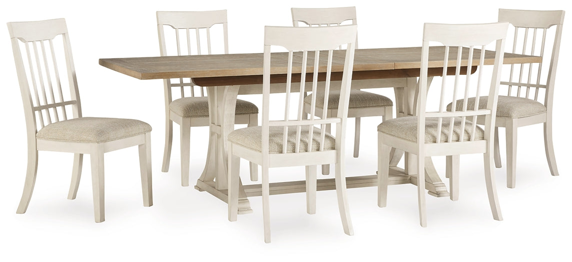 Shaybrock Dining Table and 6 Chairs with Storage Benchcraft®