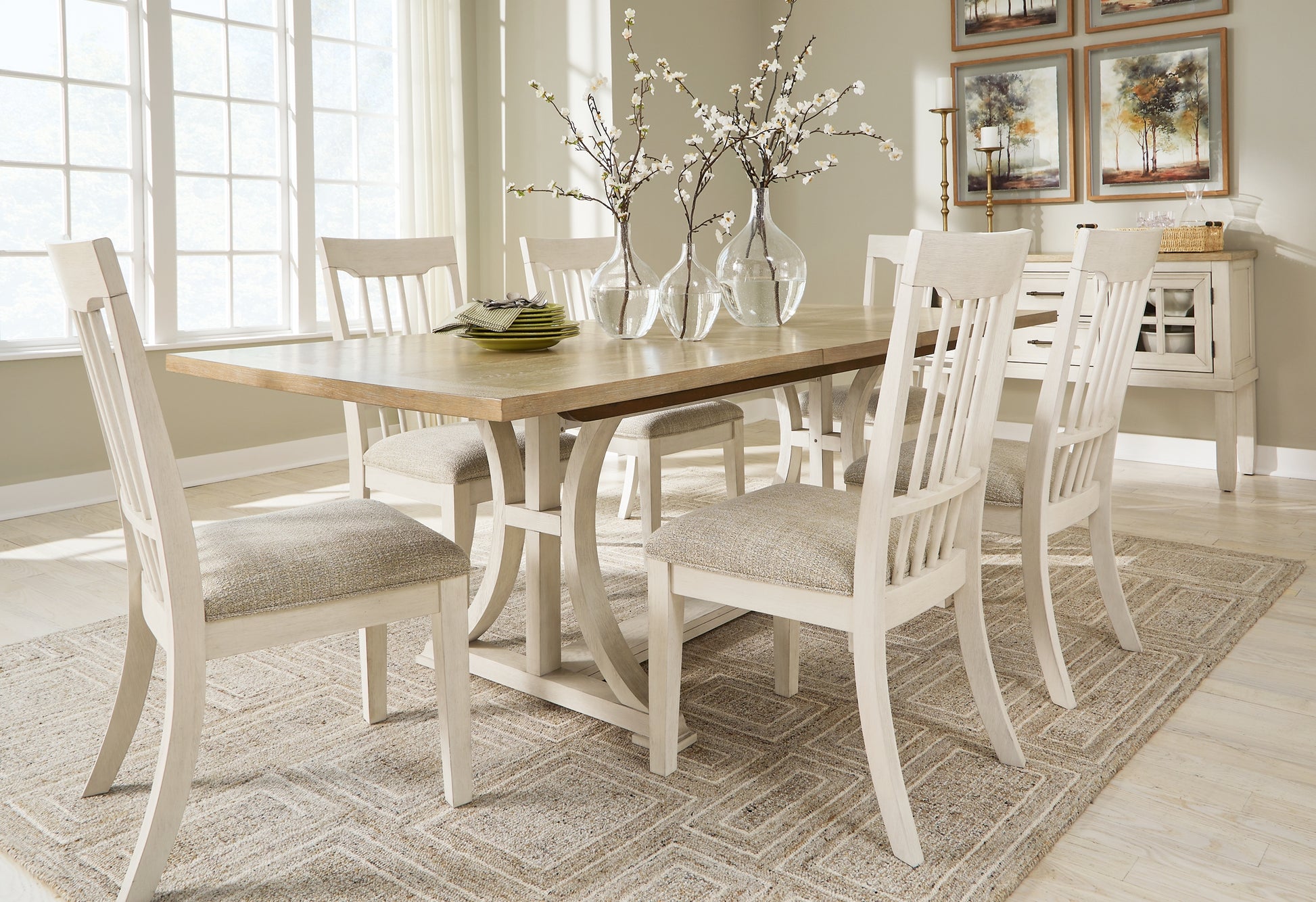 Shaybrock Dining Table and 6 Chairs with Storage Benchcraft®