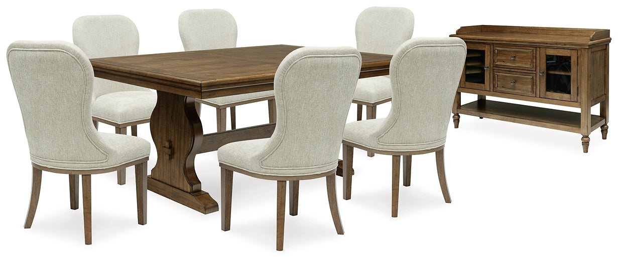 Sturlayne Dining Table and 6 Chairs with Storage Benchcraft®