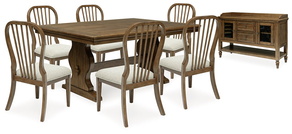 Sturlayne Dining Table and 6 Chairs with Storage Benchcraft®