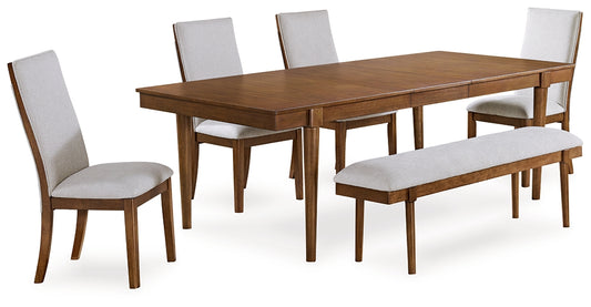 Lyncott Dining Table and 4 Chairs and Bench Signature Design by Ashley®
