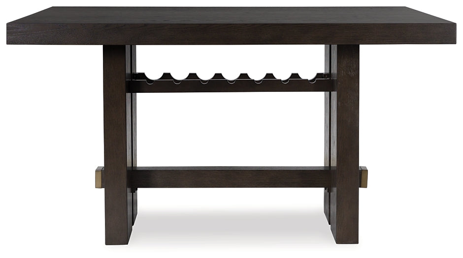 Burkhaus Counter Height Dining Table and 4 Barstools with Storage Signature Design by Ashley®