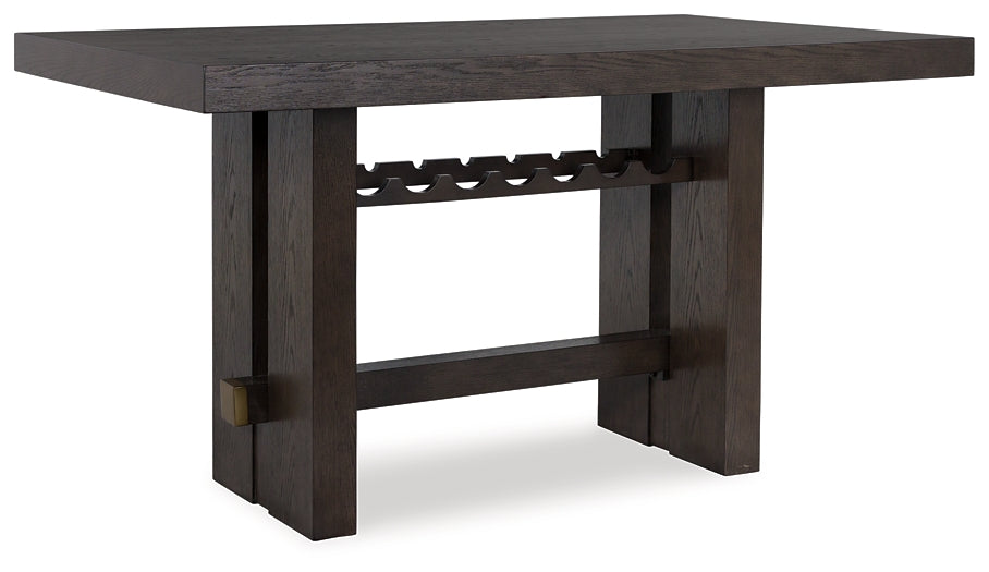 Burkhaus Counter Height Dining Table and 6 Barstools with Storage Signature Design by Ashley®