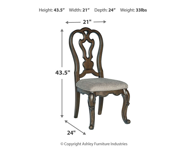 Maylee Dining Table and 6 Chairs with Storage Signature Design by Ashley®