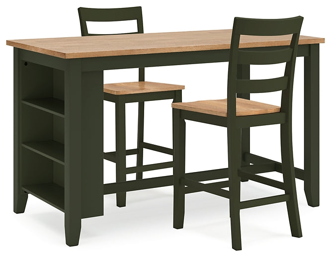 Gesthaven Counter Height Dining Table and 2 Barstools Signature Design by Ashley®