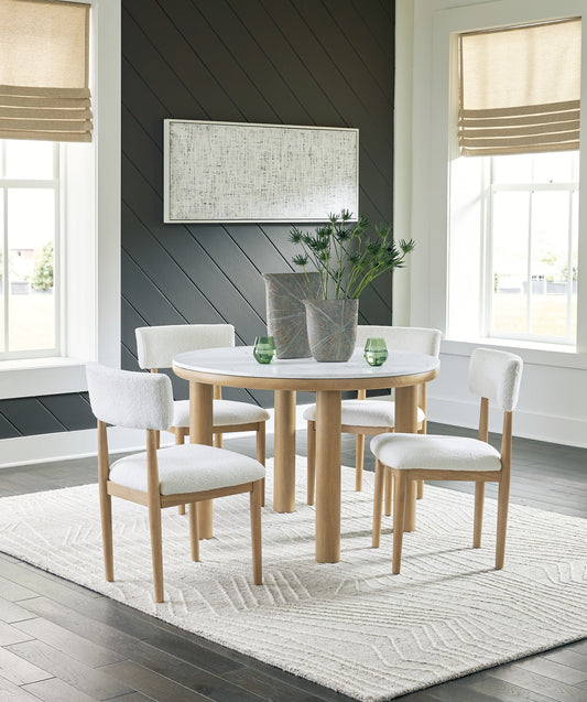 Sawdyn Dining Table and 4 Chairs Signature Design by Ashley®